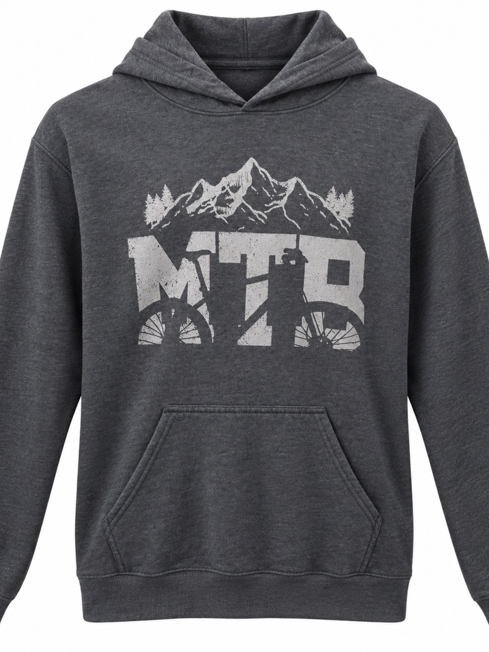 Men's Charcoal MTB Graphic Hoodie Sweatshirt